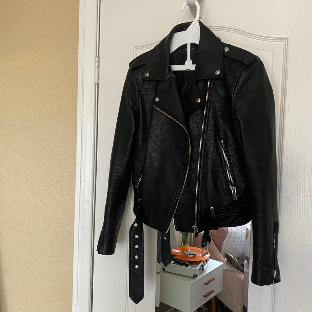 Zara Faux Leather Moto Jacket